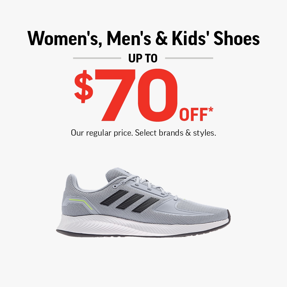 Offer title Shoes Up To $70 Off*!