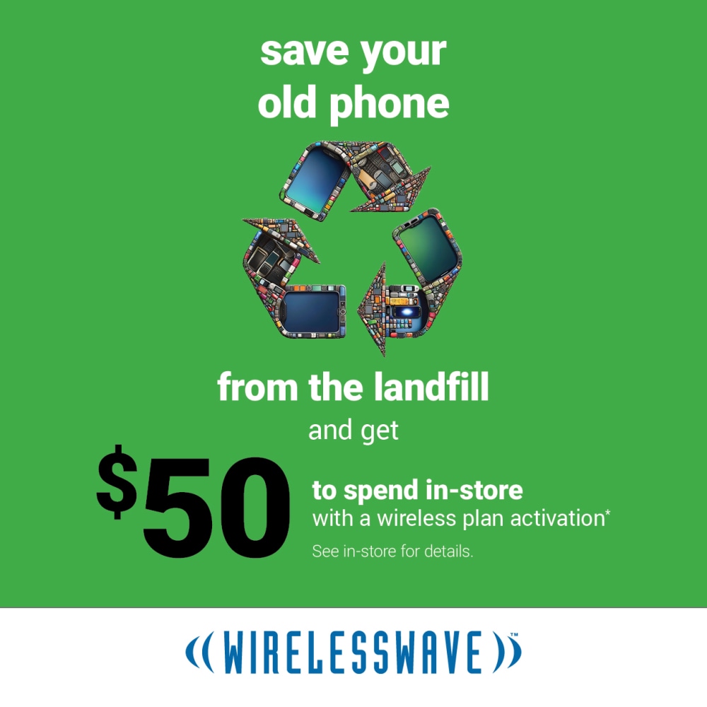 Offer title Save your old phone from the landfill and get $50*