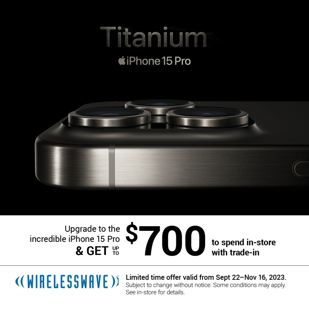 Offer title Get up to $700 with trade in when you upgrade to the iPhone 15 Pro