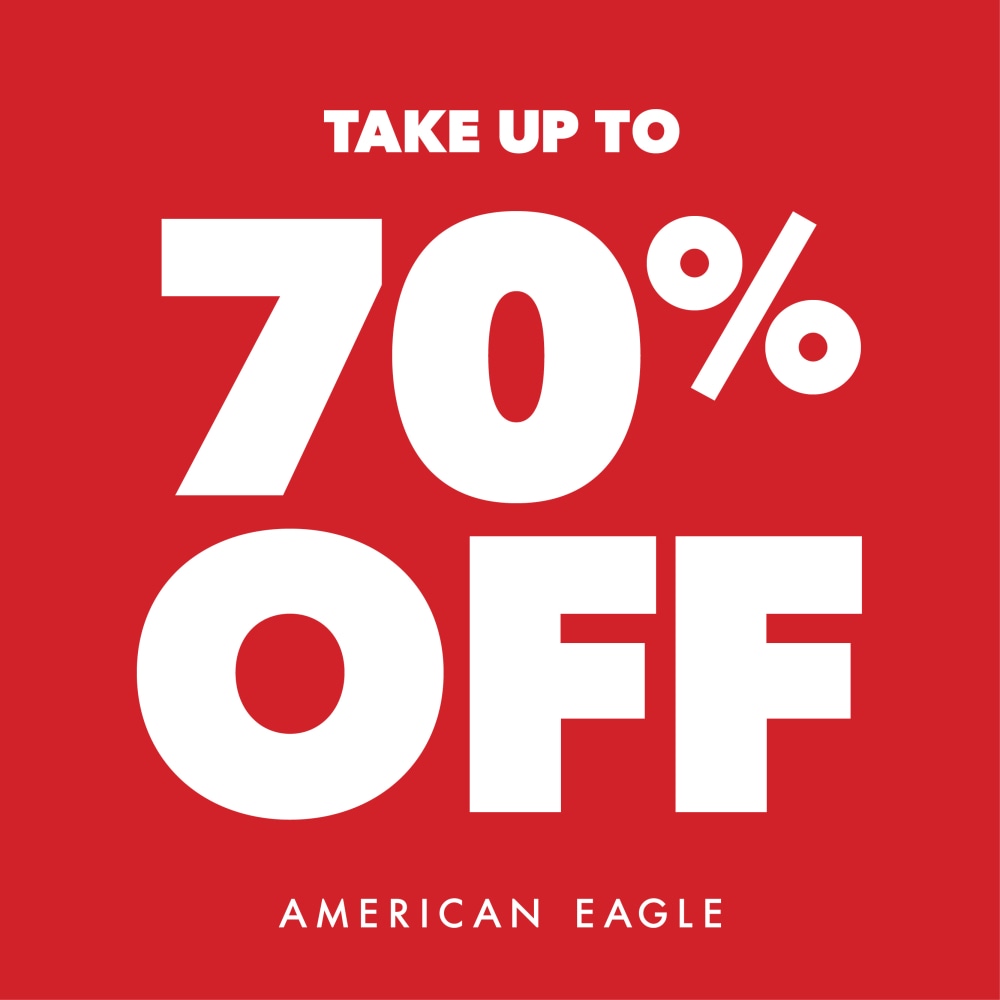 Offer title American Eagle Take up to 70% Off Clearance!