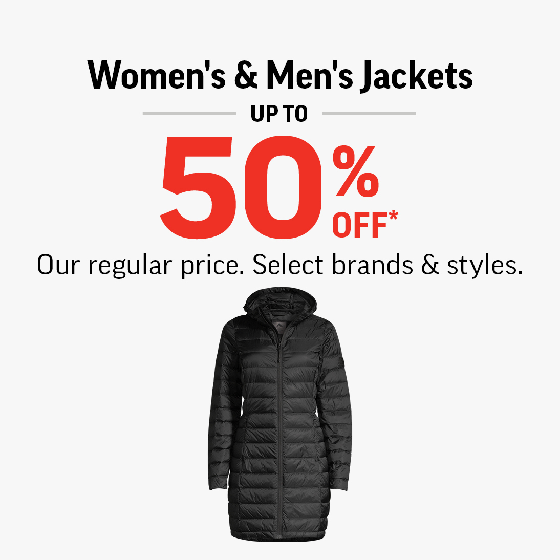 Offer title Jackets Up To 50% Off!