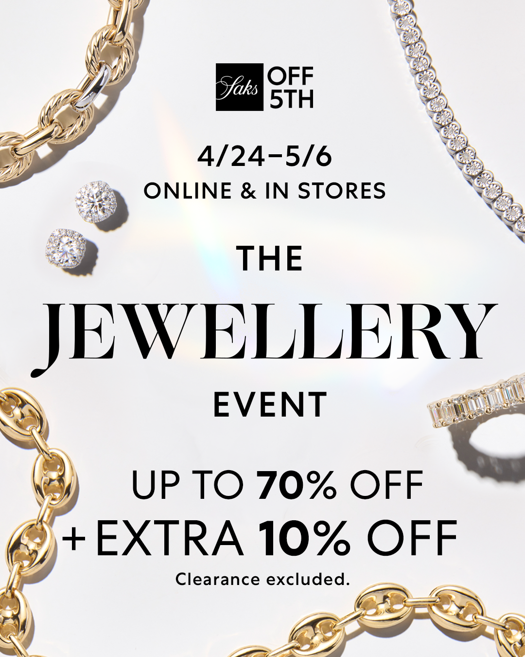 Offer title Shop jewellery at Saks OFF 5TH with up to 60% off