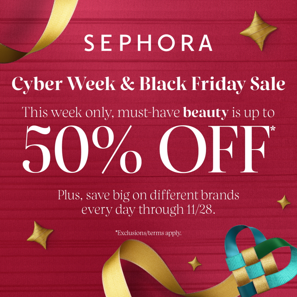 Offer title Get up to 50% off at Sephora’s Black Friday Sale